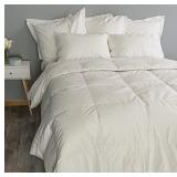 90" x 90" Feather Down Comforter with Corner Duvet Tabs