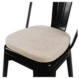 baibu 14x14 Inches Metal Dining Chair Pads, Non Skid Silicone Bottom Metal Chair Cushions Metal Stackable Chair Cushions - (14x14x1.5in) - 6 Pieces