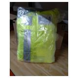 Petra Roc LBBJ-C3-L Jacket Lime & Black ANSI-ISEA & EN471 Class 3 Waterproof Bomber with Removable Fleece Liner, Large