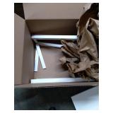 Amazon Basics Solid Wood Saddle-Seat Kitchen Counter-Height Stool - Set of 2, 24-Inch Height, White