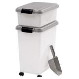 IRIS 3Piece Airtight Pet Food Container Combo Crack in bottom