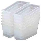 Really Good Stuff Book and Binder Holder Plastic Storage Bins  9 bins some with minor damage