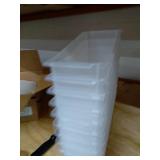 Really Good Stuff Book and Binder Holder Plastic Storage Bins  9 bins some with minor damage