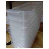 Really Good Stuff Book and Binder Holder Plastic Storage Bins  9 bins some with minor damage