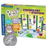 Thames & Kosmos Ooze Labs Chemistry Station Science Experiment Kit, 20 Non-Hazardous Experiments Including Safe Slime, Chromatography, Acids, Bases & More, Multi-Color