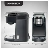 Mixpresso Single Cup Coffee Maker | Personal, Single Serve Coffee Brewer Machine, Compatible with Single-Cups | Quick Brew Technology, Programmable Features, One Touch Function (Black)