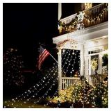GIGALUMI Christmas Decorations Lights 344 LED Star Lights 8 Lighting Modes Outdoor Tree Decorations for Christmas Yard, Garden, New Year, Holiday, Wedding, Partyï¼Cold Whiteï¼