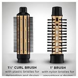Conair 2-in-1 Hot Air Curling Combo, Includes 1.5-inch Curl Brush and 1-inch Aluminum Bristle Brush