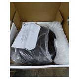 Linon Circles Full Back Wood Counter Stool, 24" Seat Height, Distressed Brown Finish with Brown Fabric