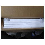 Unipaws Freestanding Wooden Dog Gate, Foldable Pet Gate with 2PCS Support Feet, Dog Barrier Indoor Pet Gate Panels for Stairs, 24 Inch Tall, 60 Inch Wide, White