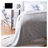 Amazon Basics Ultra-Soft Micromink Sherpa Blanket - Twin, Grey