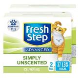 Fresh Step Advanced Simply Unscented Clumping Cat 37 Pound (Pack of 2)