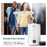 LEVOIT Humidifiers for Bedroom, Smart Top Fill Cool Mist for Baby Nursery and Plants, Wifi and Alexa Control with Humidistat, Ultrasonic, Filterless, Essential Oil, 360Â° Rotation Nozzle, 3L, White