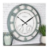 FirsTime & Co.Â® Laguna Farmhouse Outdoor Clock, Aged Teal, 18 x 2 x 18 in