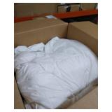 APSMILE Luxury All Season Goose Feathers Down Comforter Full/Queen Size Duvet Insert - 100% Organic Cotton, 750 Fill Power Medium Warmth, (Ivory White, 90X90)