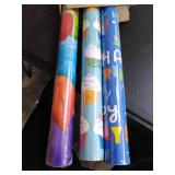 Bright Birthday 3-Pack Reversible Wrapping Paper