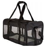 Amazon Basics Soft-Sided Mesh Pet Travel Carrier, Black