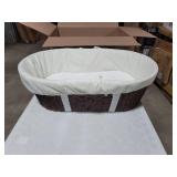 Badger Basket Wicker-Look Baby Moses Basket in Espresso
