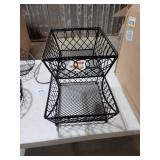 (2 Baskets) Mikasa Loop Lattice rectangular 2 Tier Basket