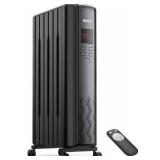 Dreo Radiator Heater, 2021 Upgrade 1500W Electric Portable Space Oil Filled Heater with Remote Control, 4 Modes, Overheat & Tip-Over Protection, 24h Timer, Digital Thermostat, Quiet, Indoor