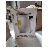 simplehuman Brushed Stainless Steel 48 Liter Fingerprint Proof Touch Bar Dual Recycler Trash Can