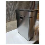 simplehuman Brushed Stainless Steel 48 Liter Fingerprint Proof Touch Bar Dual Recycler Trash Can