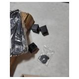 Nathan James Payton Foldable Cube Storage Ottoman Footrest and Seat with Beige Fabric