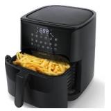 CROWNFUL 7 Quart Air Fryer, Oilless Electric Cooker with 12 Cooking Functions, LCD Digital Touch Screen with Precise Temperature Control, Nonstick Basket, 1700W, UL Listed-Black