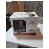 CROWNFUL 7 Quart Air Fryer, Oilless Electric Cooker with 12 Cooking Functions, LCD Digital Touch Screen with Precise Temperature Control, Nonstick Basket, 1700W, UL Listed-Black