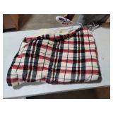 Plaid Fuzzy Heated Throw