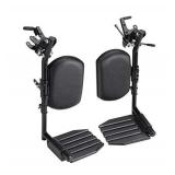 Invacare Wheelchair Elevating Legrests, Composite Footplates, Padded Calf Pads, 1 Pair, T94HCP,Black