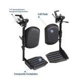 Invacare Wheelchair Elevating Legrests, Composite Footplates, Padded Calf Pads, 1 Pair, T94HCP,Black