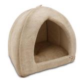 Best Pet Supplies Coral Fleece Tent for Pets, Tan - Large