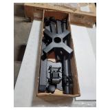 Yaheetech Black Floor Mount t.v