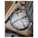 Flash Furniture Crown Back Black Metal Barstool with Black Vinyl Swivel Seat