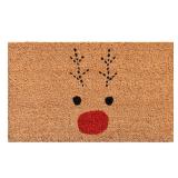 Rudolph 17" x 24" Coir/Vinyl Doormat Bedding