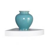 InPlace Shelving 12" W x 12" D x 2" H Floating Corner Wood Wall Shelf, White