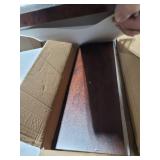 SUPERJARE Wall Mounted Floating Shelves, Set of 2, Display Ledge, Storage Rack for Room/ Kitchen /Office - Walnut