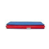 KinderMat, 5/8" Thick, 4-Section Rest Mat, 45" x 19" x 5/8", Red/Blue, Great for School, Daycare, Travel, and Home, Made in The USA
