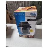 Thomson TFPC607 6L 2 In 1 Air Fryer Pressure Cooker - Button Control/Led Display, Stainless