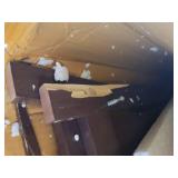 Amazon Basics Modern 5-Tier Ladder Bookshelf Organizer, Solid Rubberwood Frame - Walnut Finish