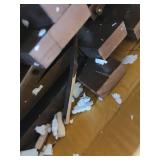 Amazon Basics Modern 5-Tier Ladder Bookshelf Organizer, Solid Rubberwood Frame - Walnut Finish