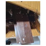 Amazon Basics Modern 5-Tier Ladder Bookshelf Organizer, Solid Rubberwood Frame - Walnut Finish