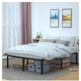 Amazon Basics Heavy Duty Non-Slip Bed Frame with Steel Slats, Easy Assembly - 18"H, (Queen)