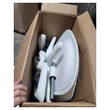 Flash Furniture High Back White Mesh Ergonomic Swivel Office Chair with White Frame and Flip-up Arms