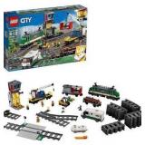 LEGO City Cargo Train Exclusive 60198 Remote Control Train Building Set with Tracks for Kids(1226 Pieces)