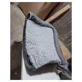 FurHaven Pet Dog Bed Deluxe Orthopedic Faux Fur & Suede L-Shaped Chaise Couch Pet Bed for Dogs & Cats, Stone Gray, Jumbo