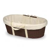Badger Basket Wicker-Look Baby Moses Basket in Espresso