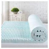 Zinus 3 Inch Swirl Gel Memory Foam Mattress Topper Cooling Airflow Queen