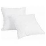 18x18 Accent Pillows 2 White Duck Feather